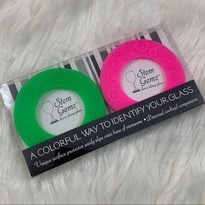 NEW Stem Gemz Wine Glass Grip Coasters